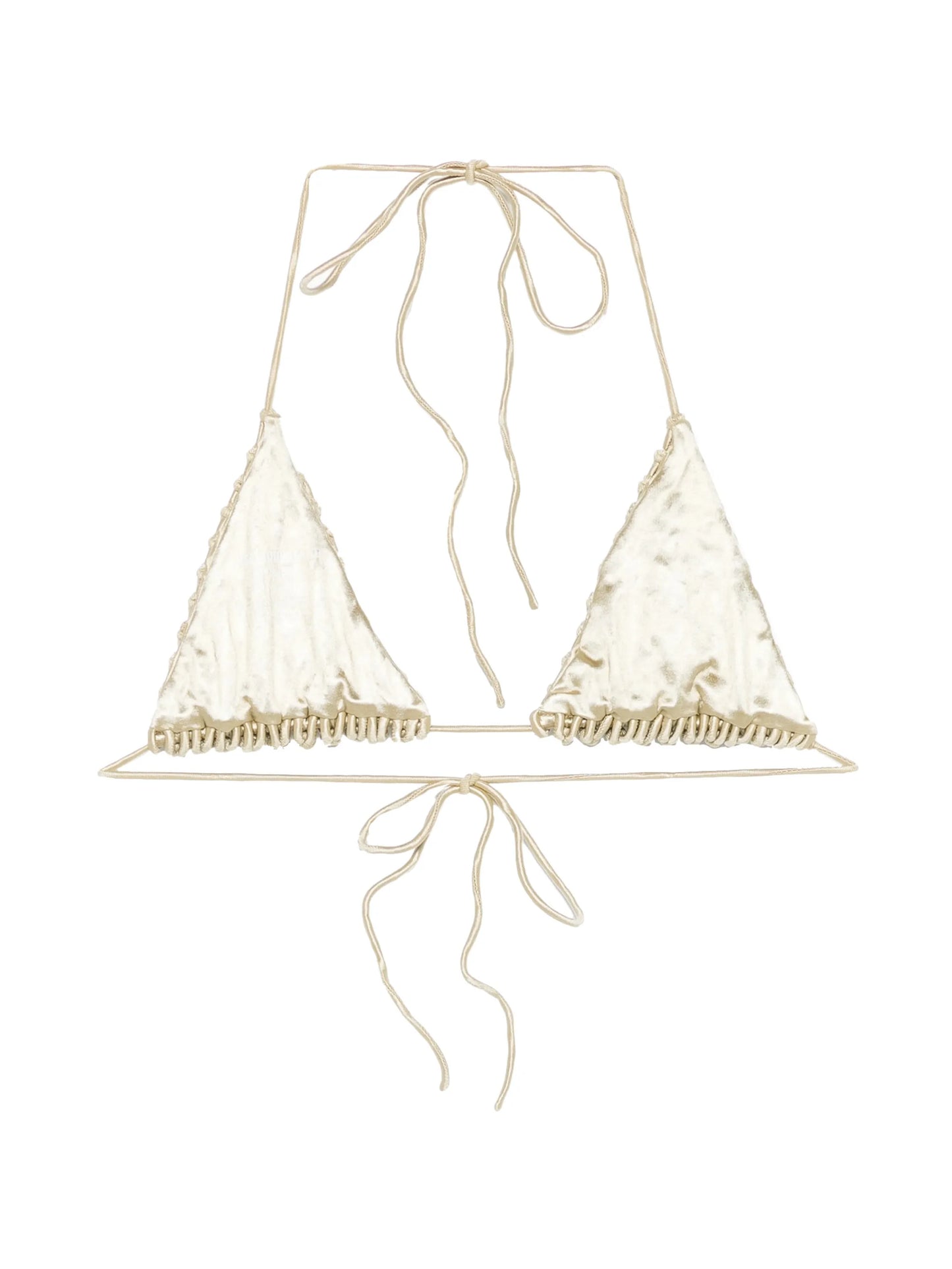 macramé triangle bikini top