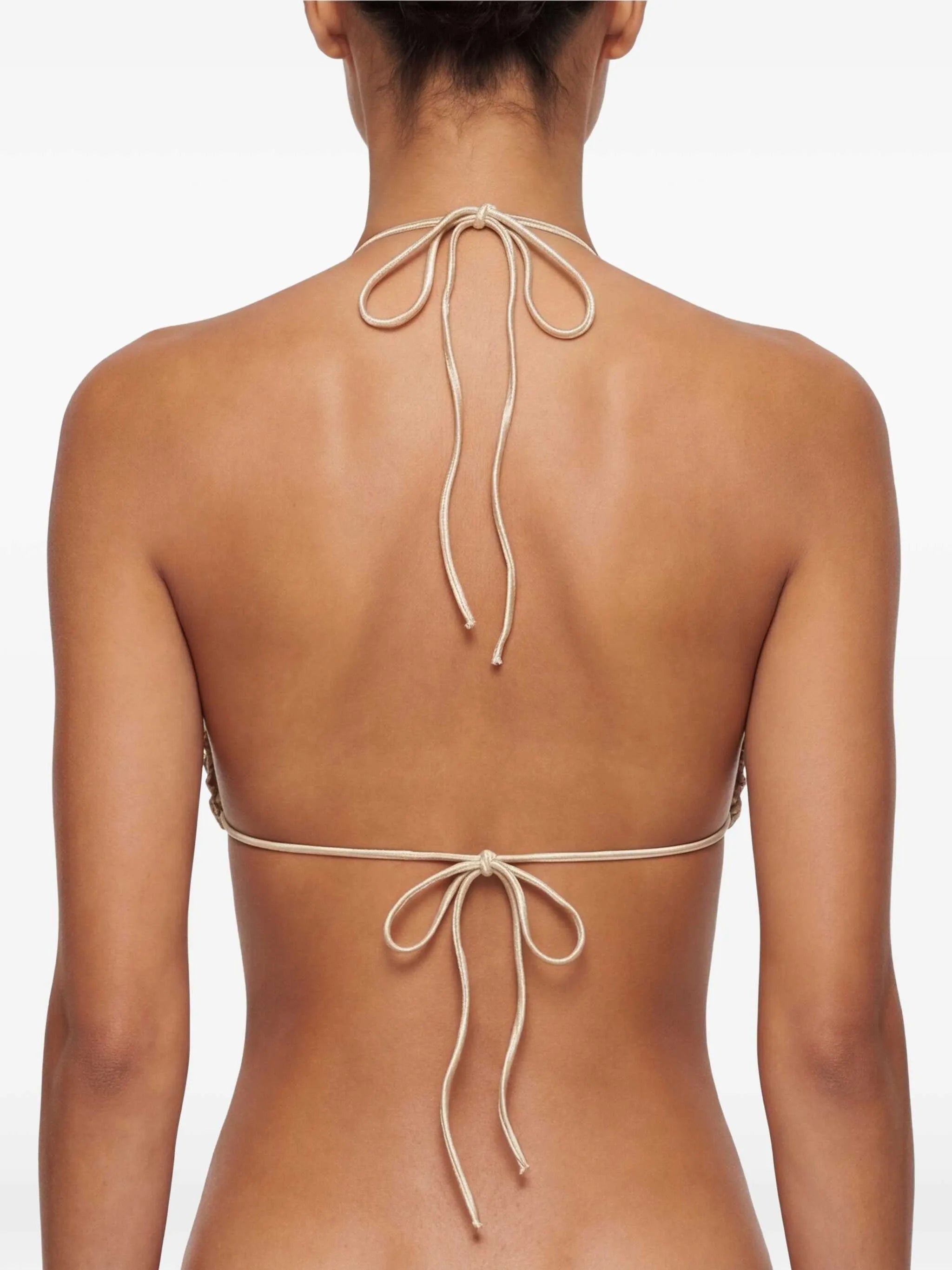macramé triangle bikini top