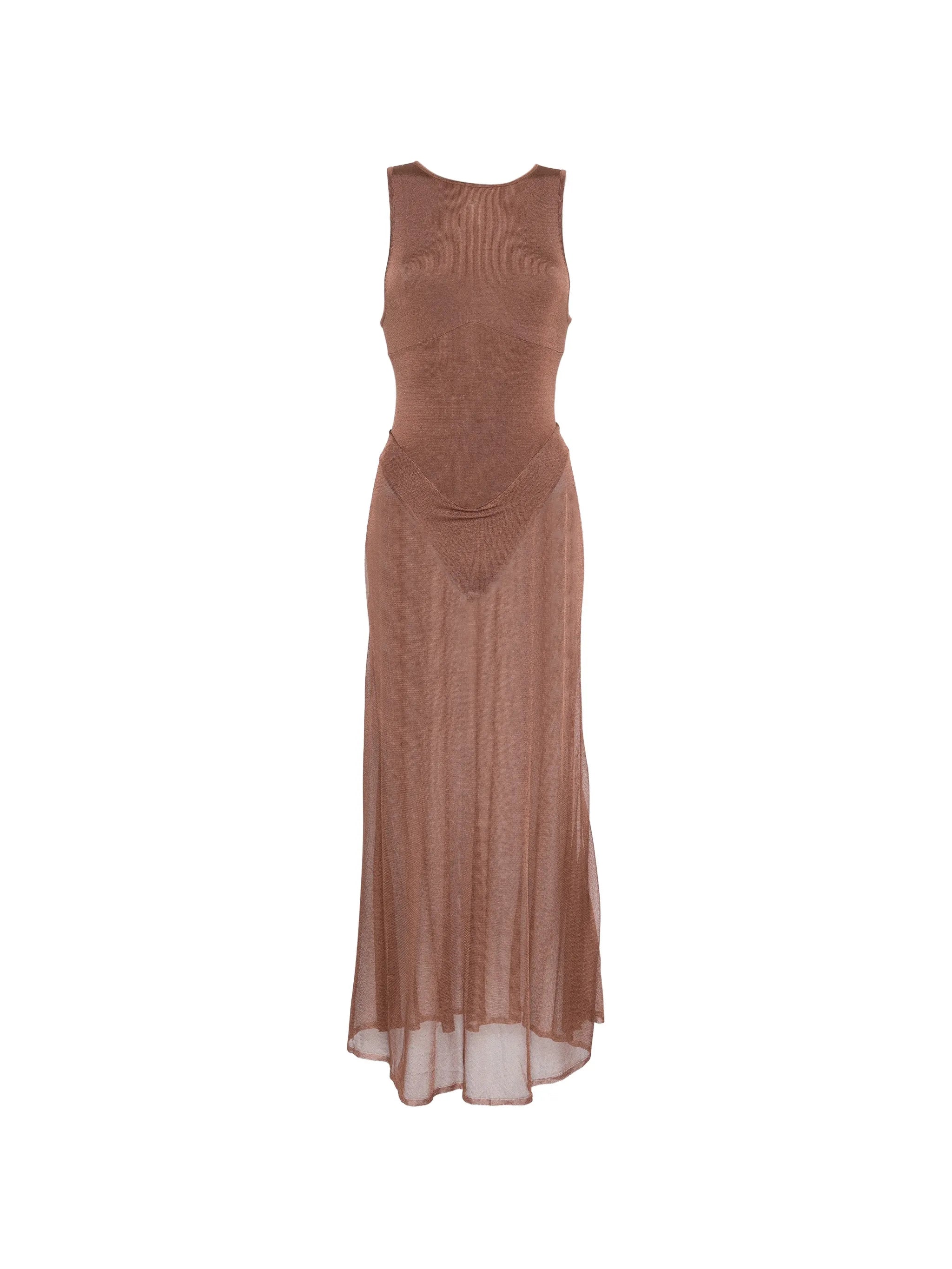 sleeveless midi dress