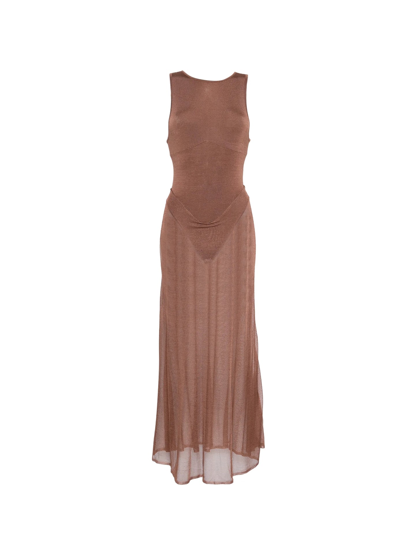 sleeveless midi dress