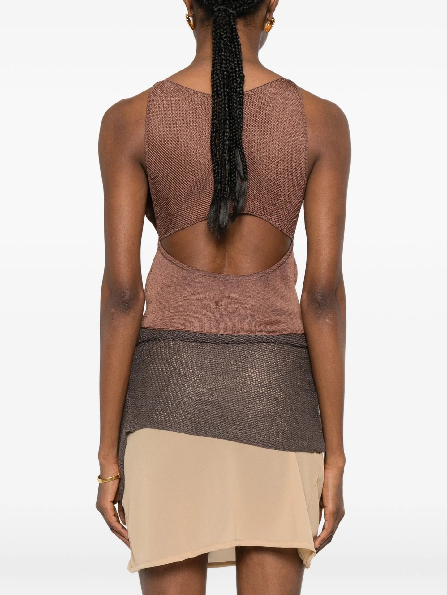 strapless layered top