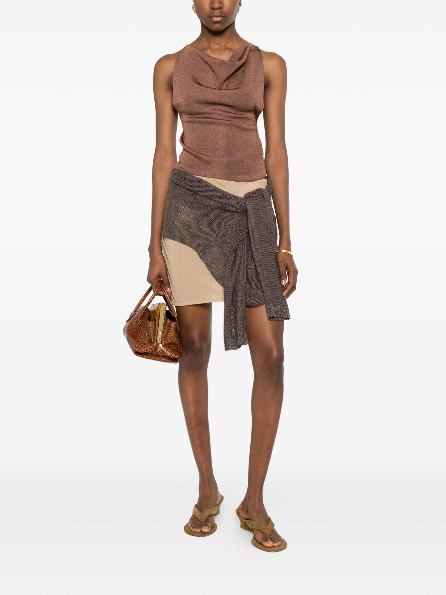 strapless layered top