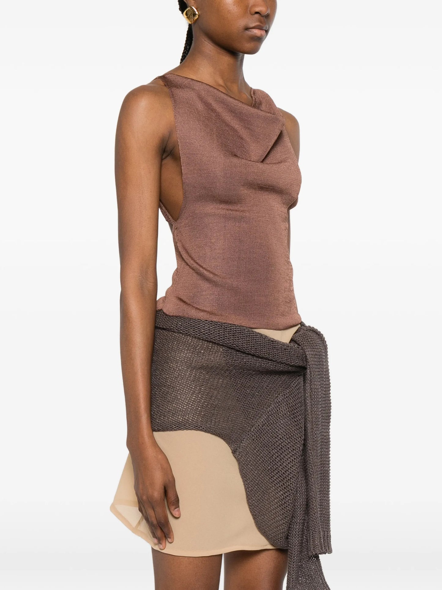 strapless layered top