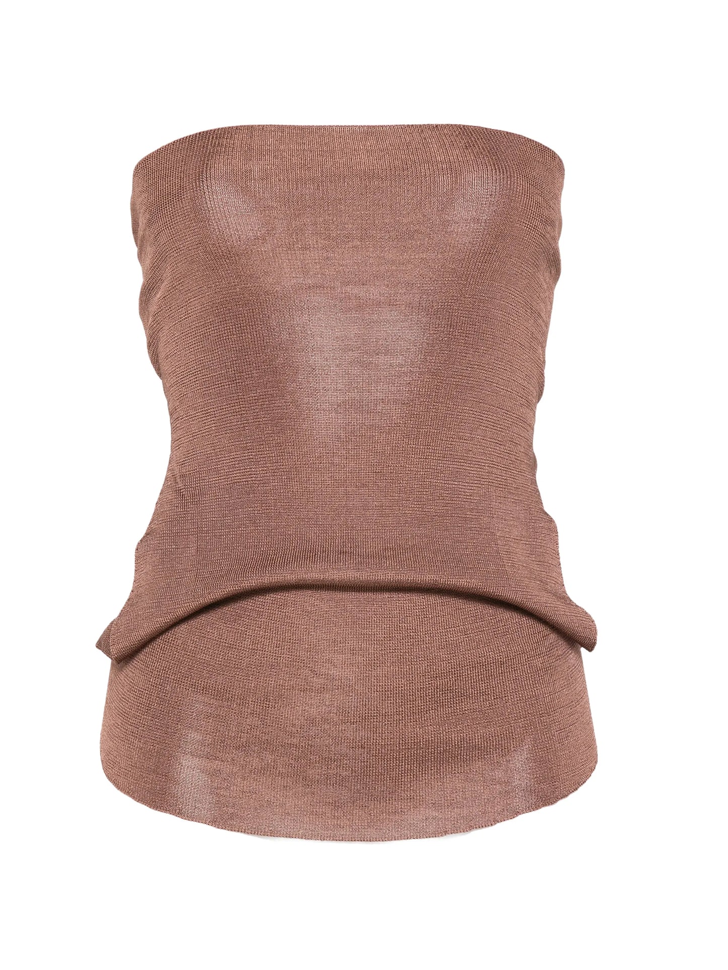 strapless layered top