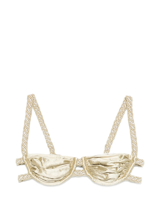 weave strap bikini top