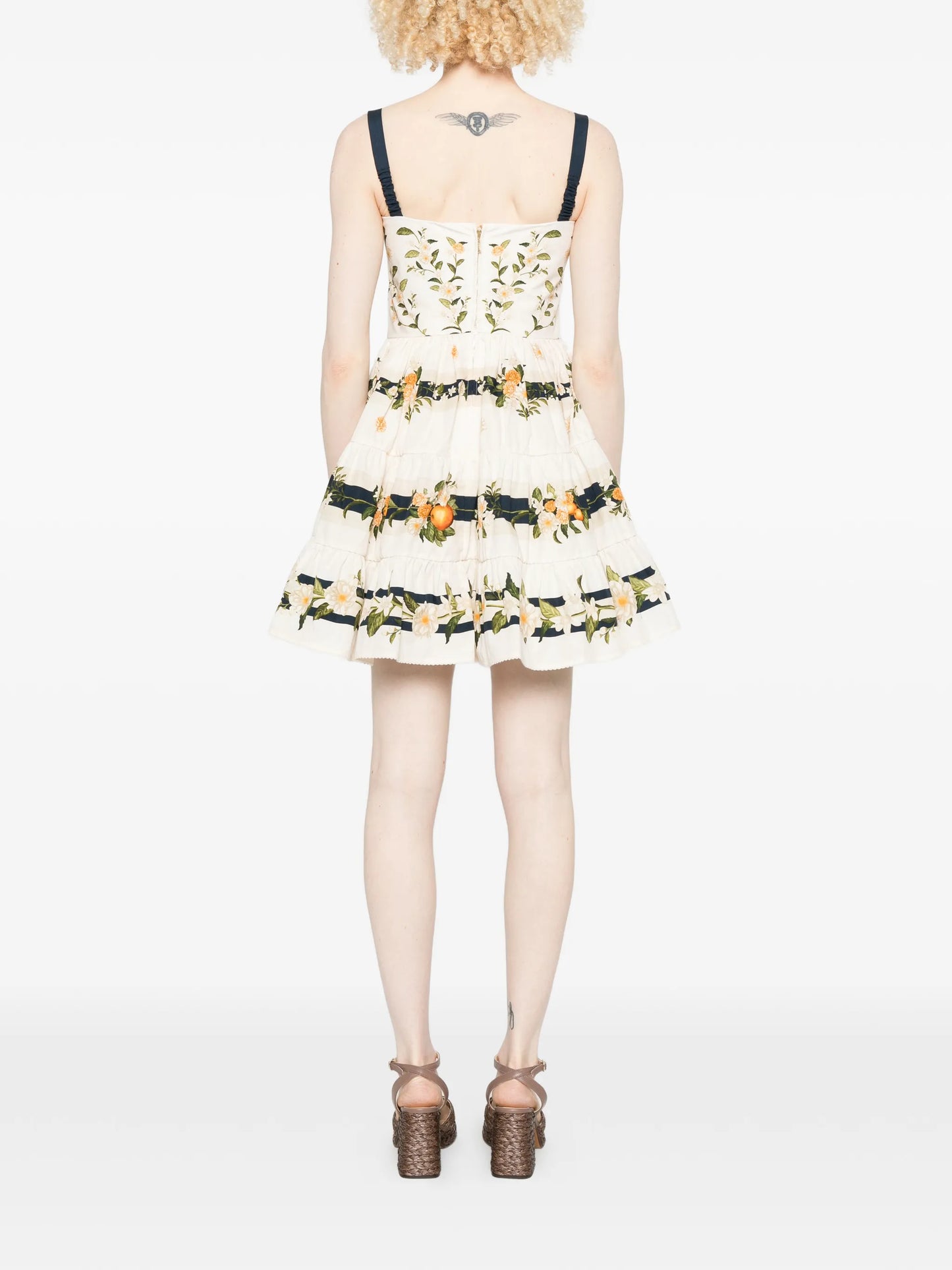 floral-print mini dress