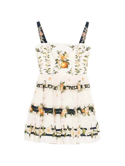 floral-print mini dress