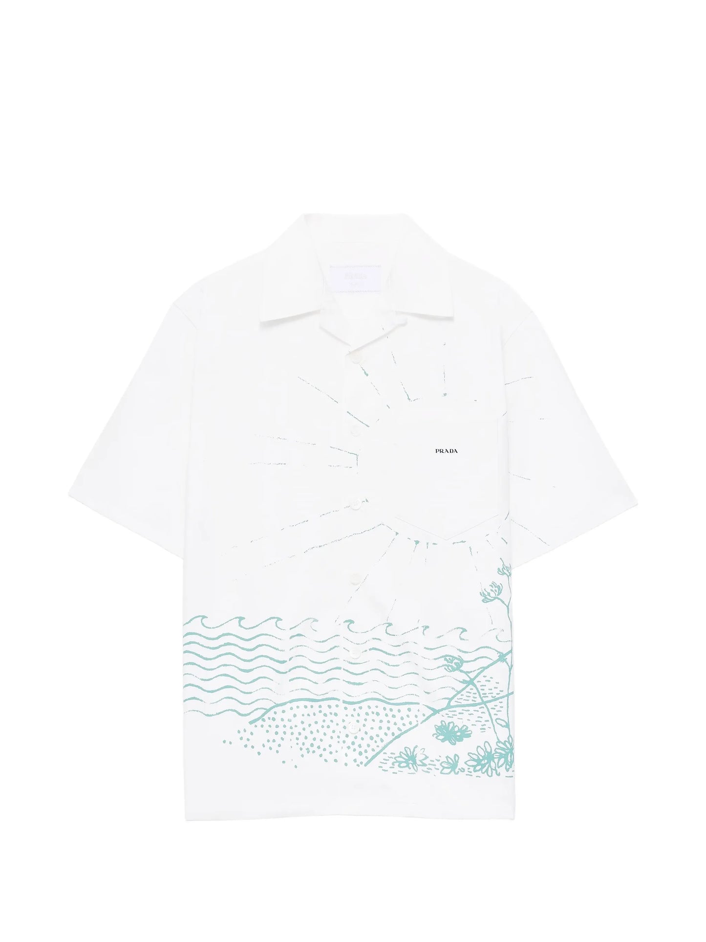 wave-print oversized shirt