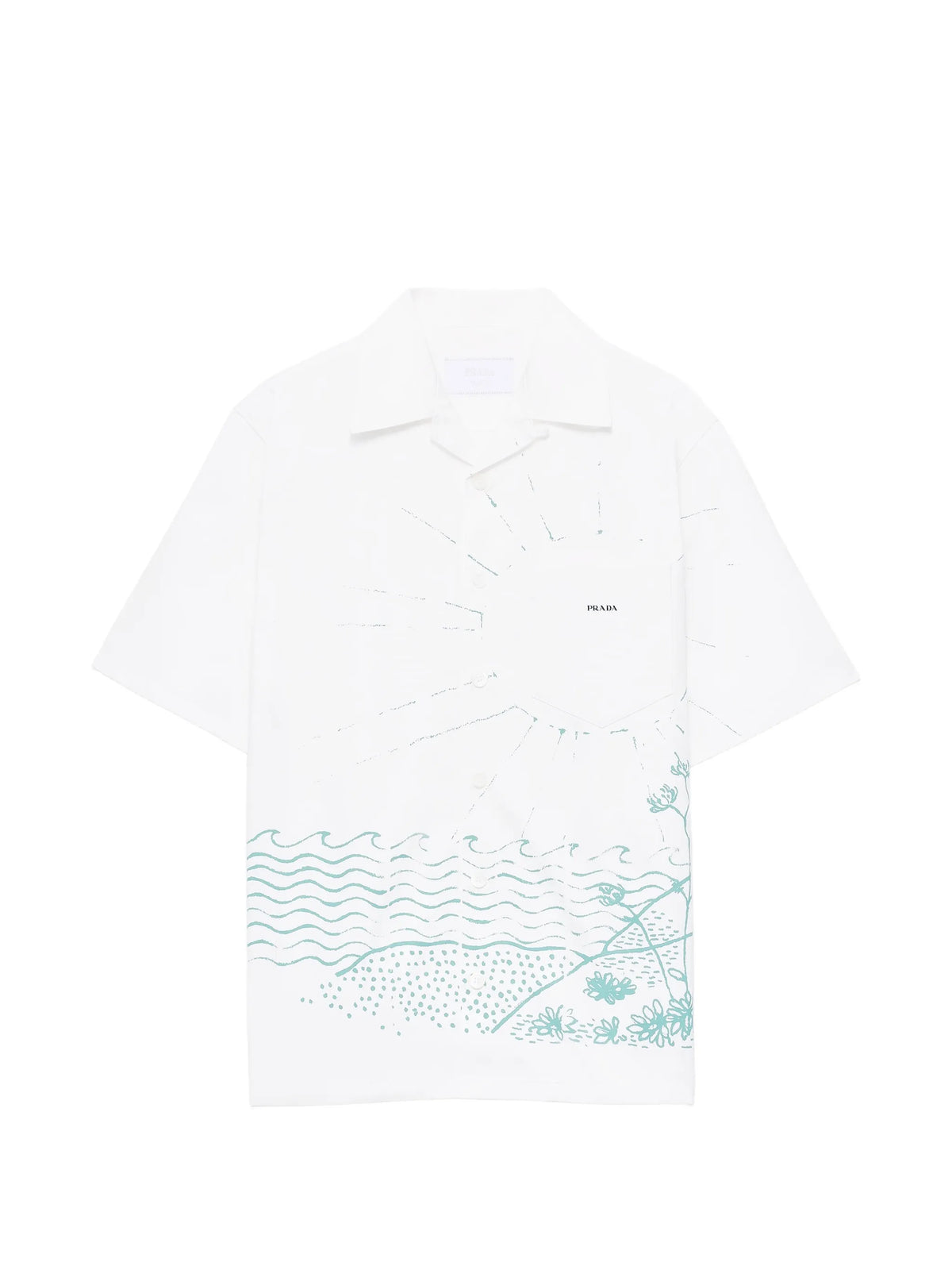 printed cotton bowling shirt