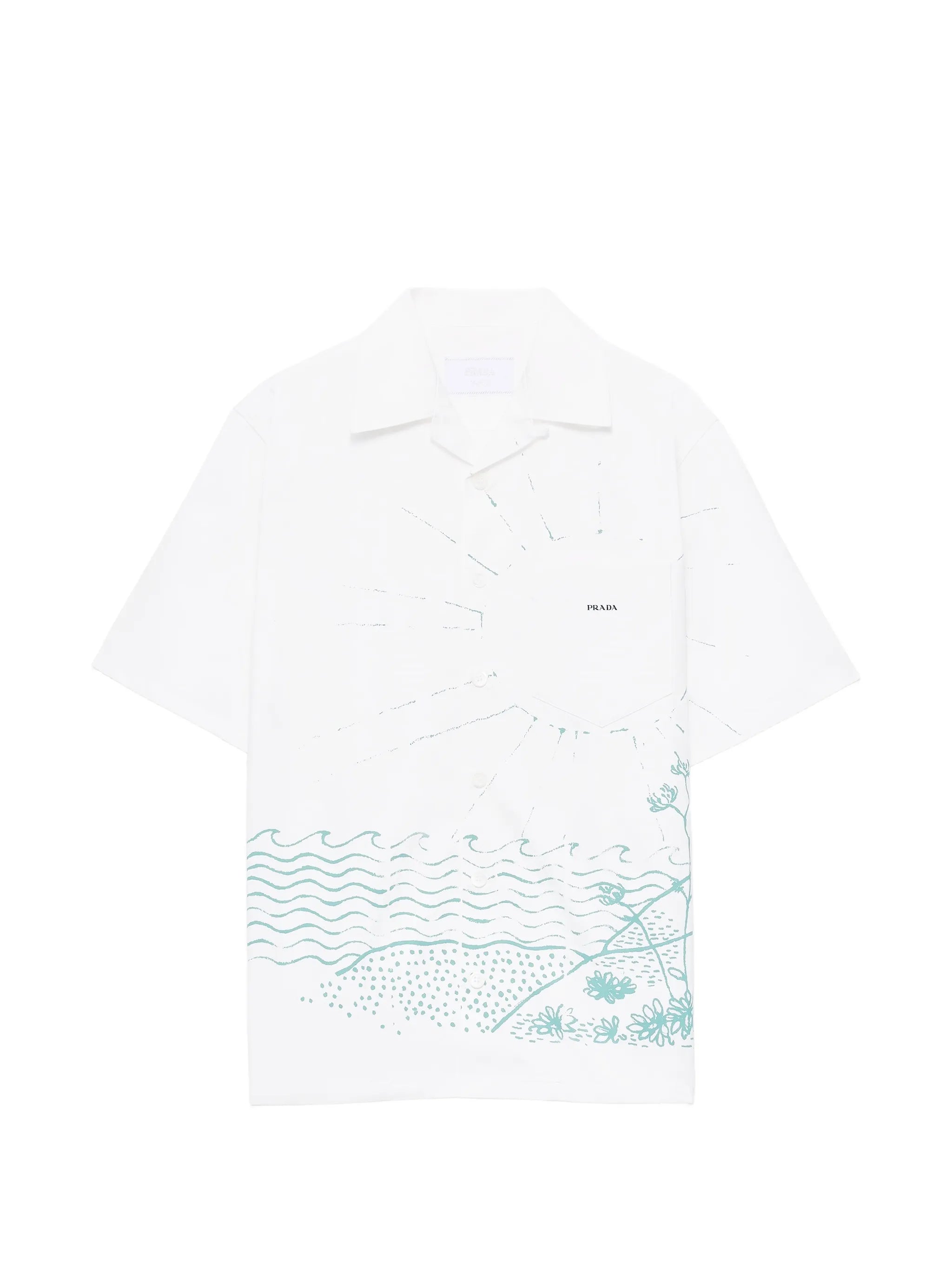 printed cotton bowling shirt