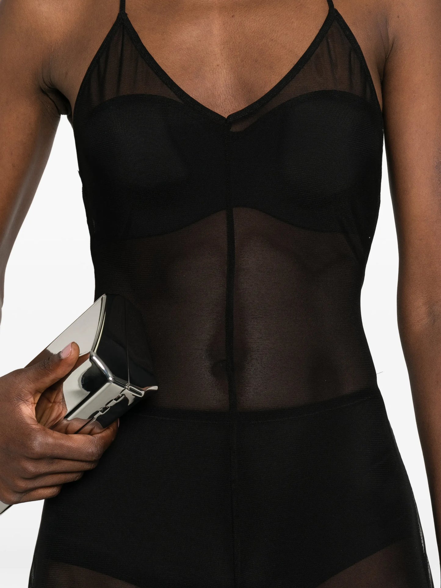 Fara sheer low-back jumpsuit