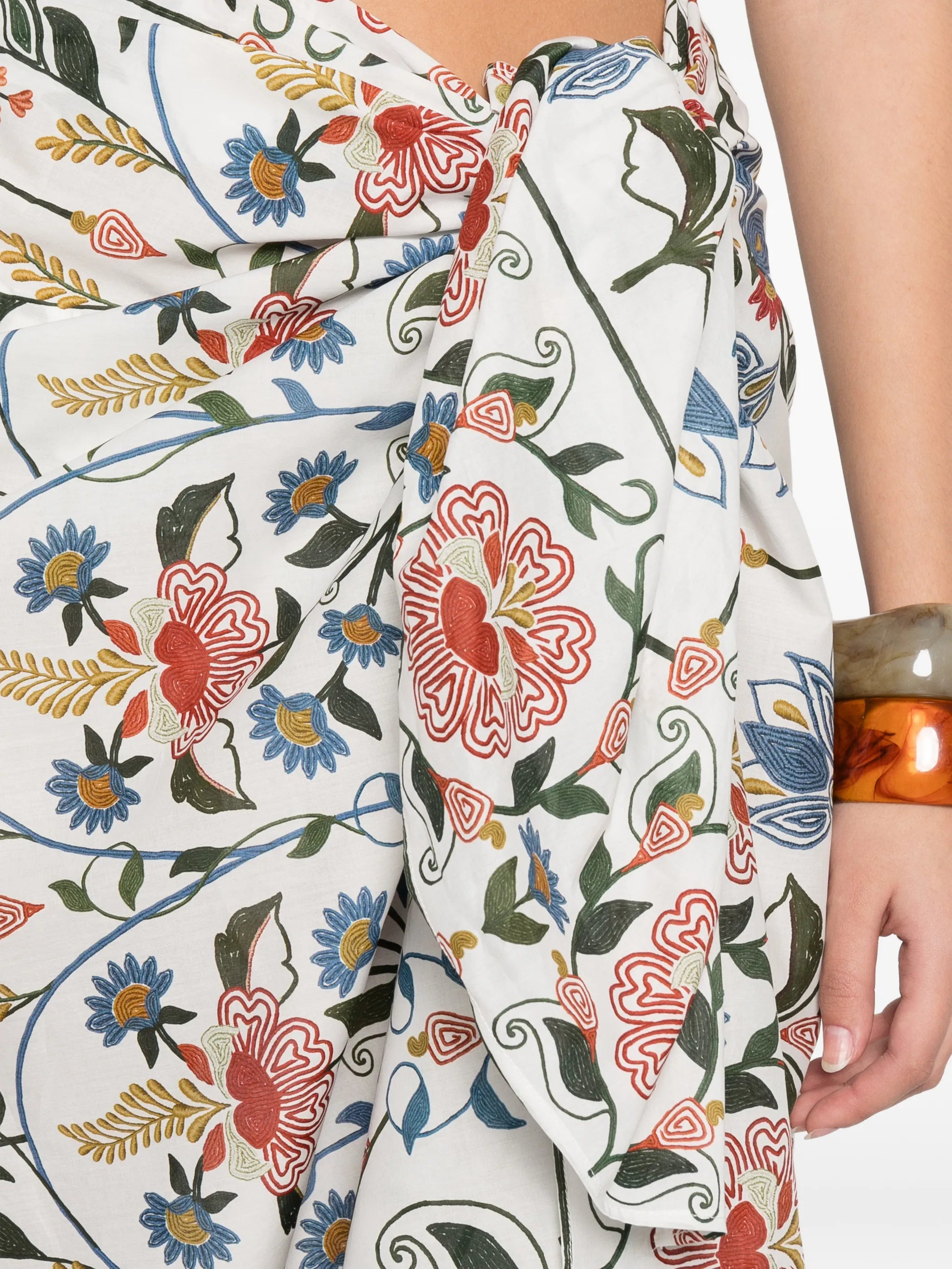 floral-print sarong