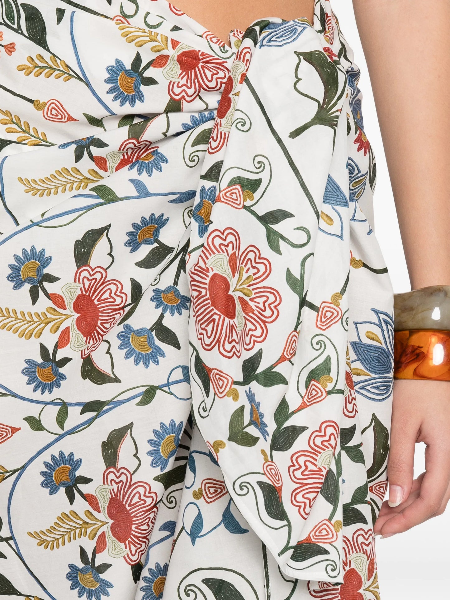 floral-print sarong