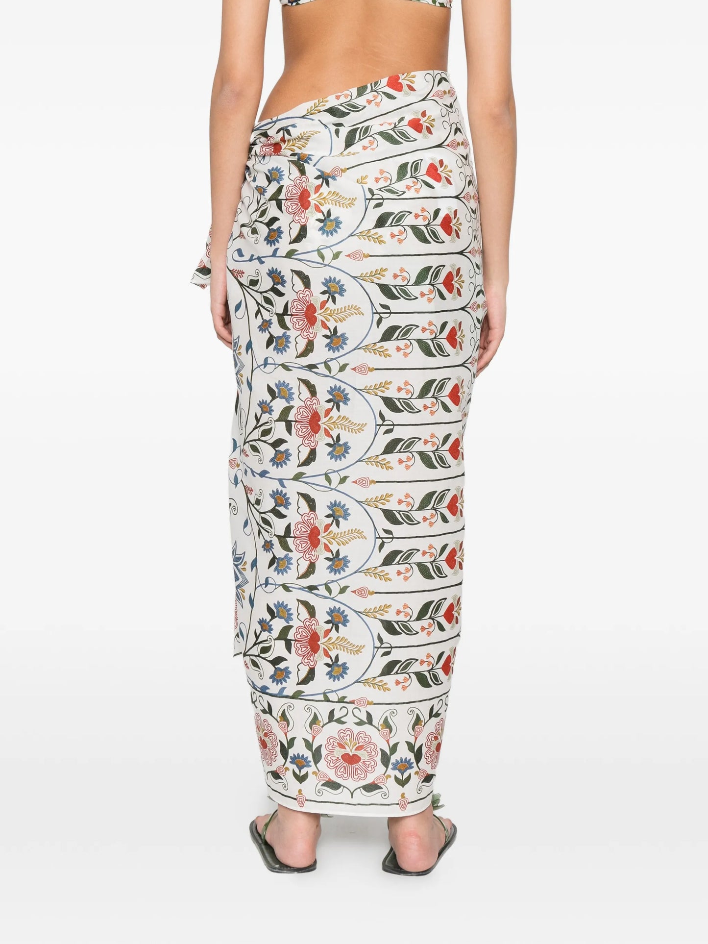 floral-print sarong