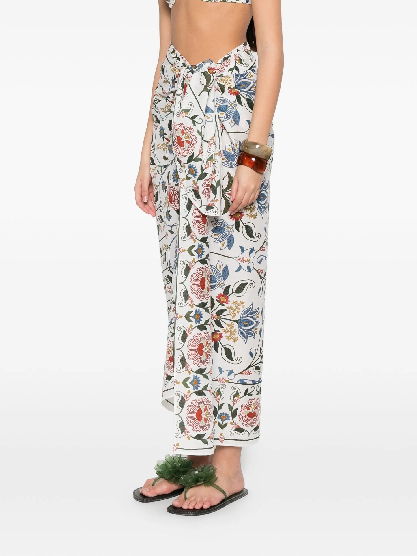 floral-print sarong