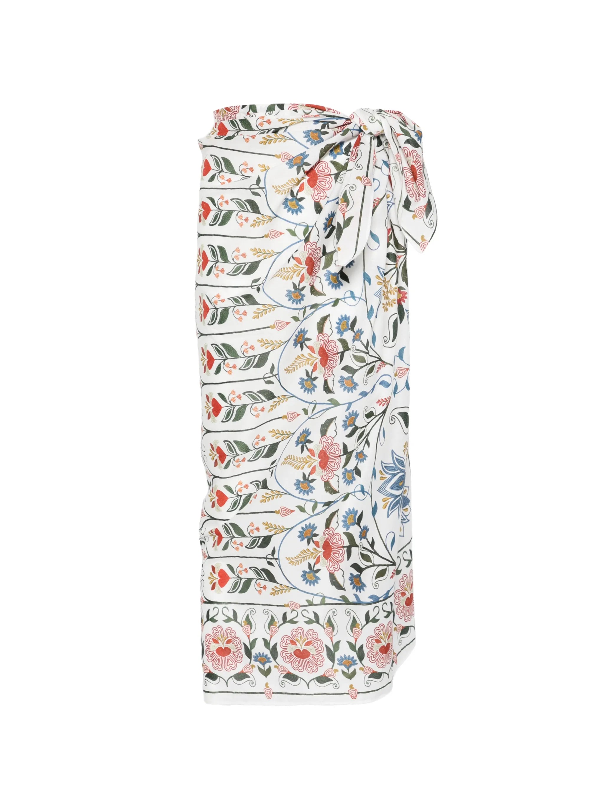 floral-print sarong