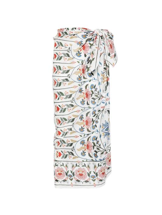 floral-print sarong