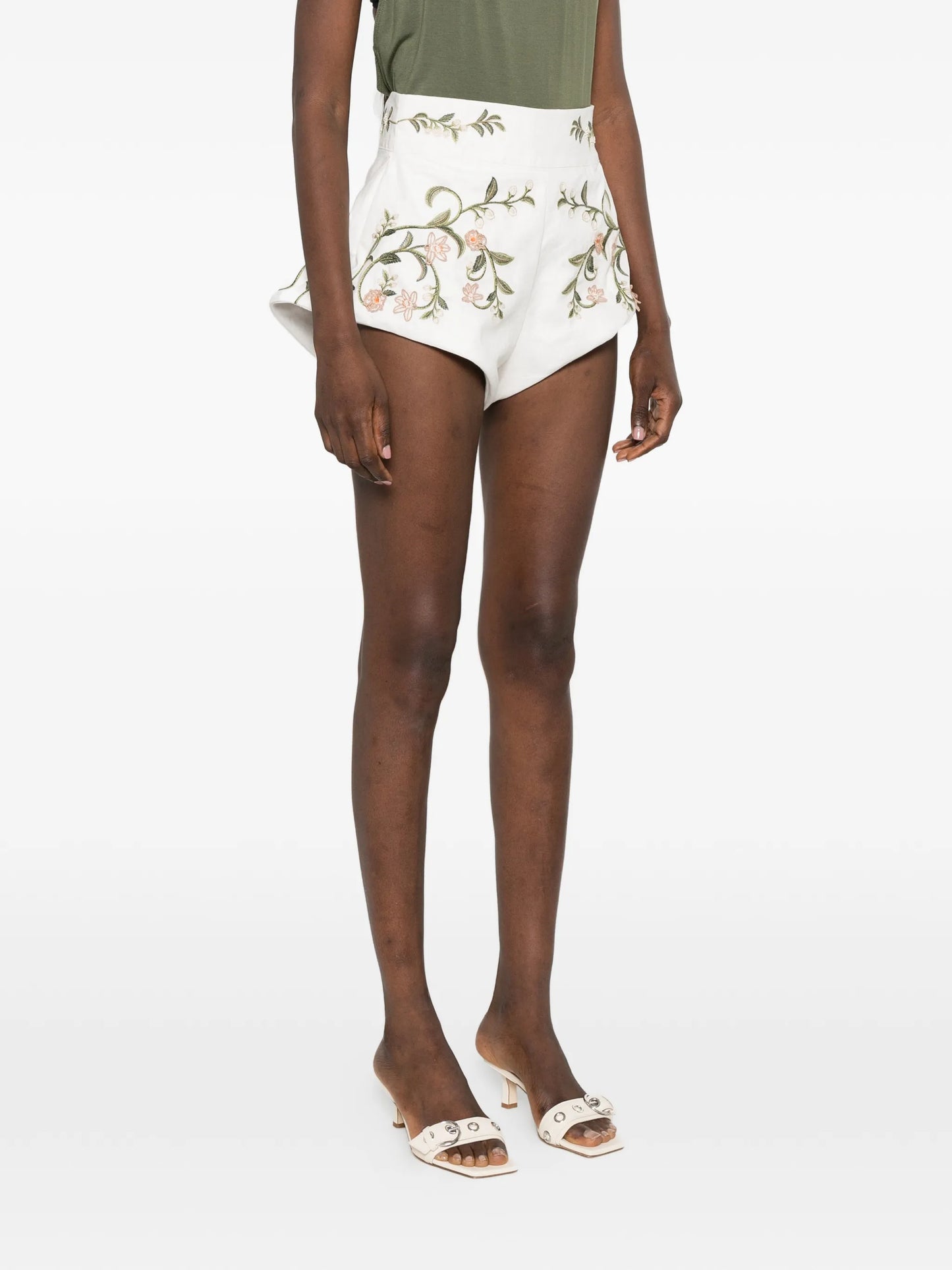 Gatti floral-embroidered shorts