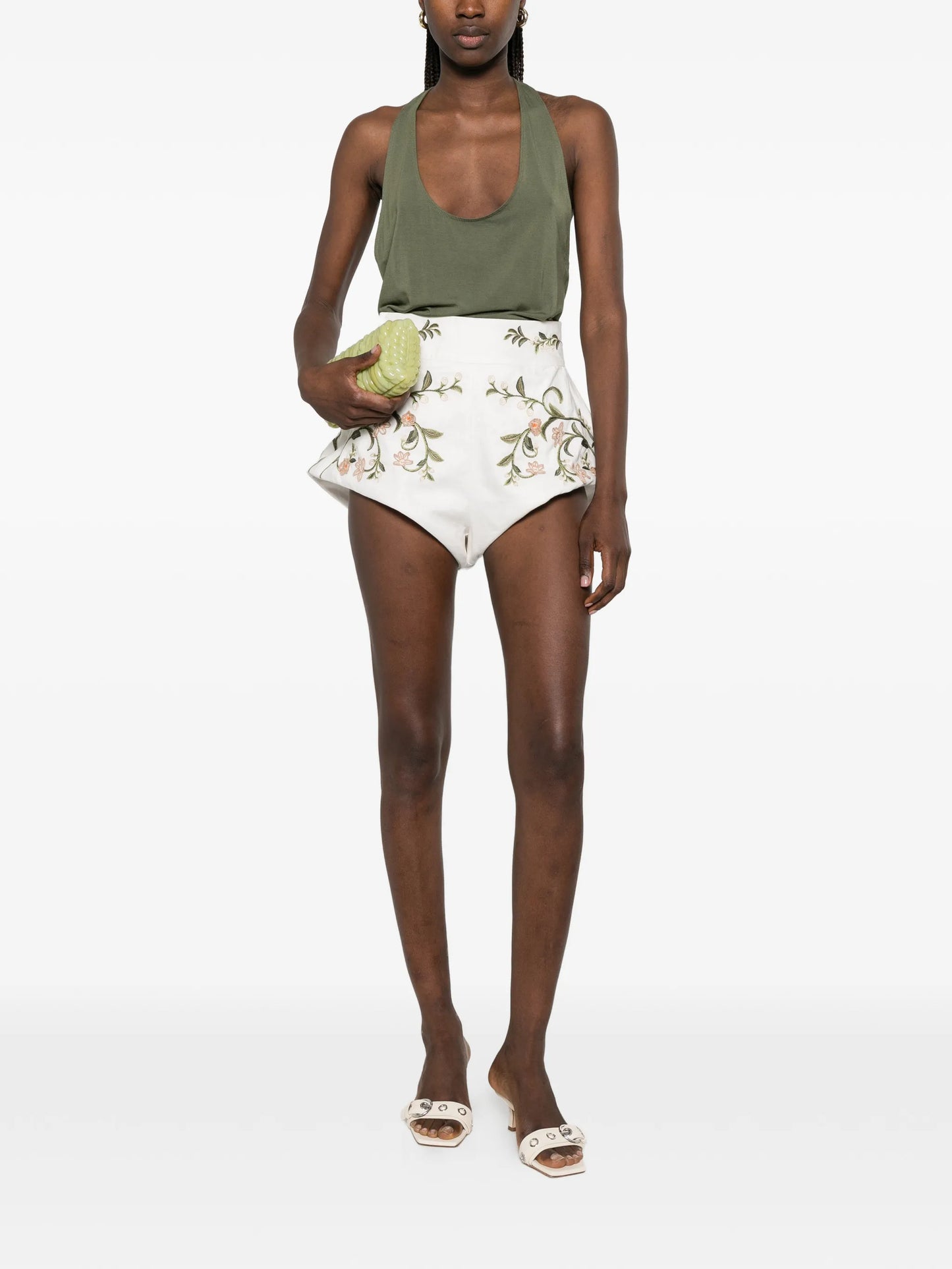Gatti floral-embroidered shorts