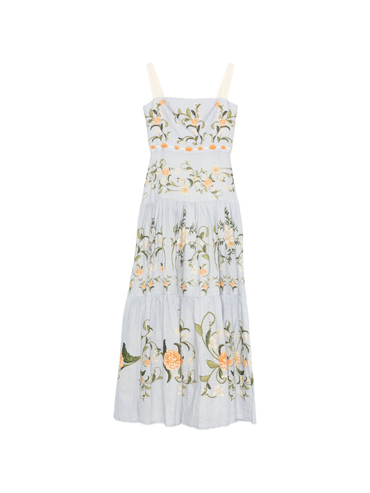 floral-print maxi dress