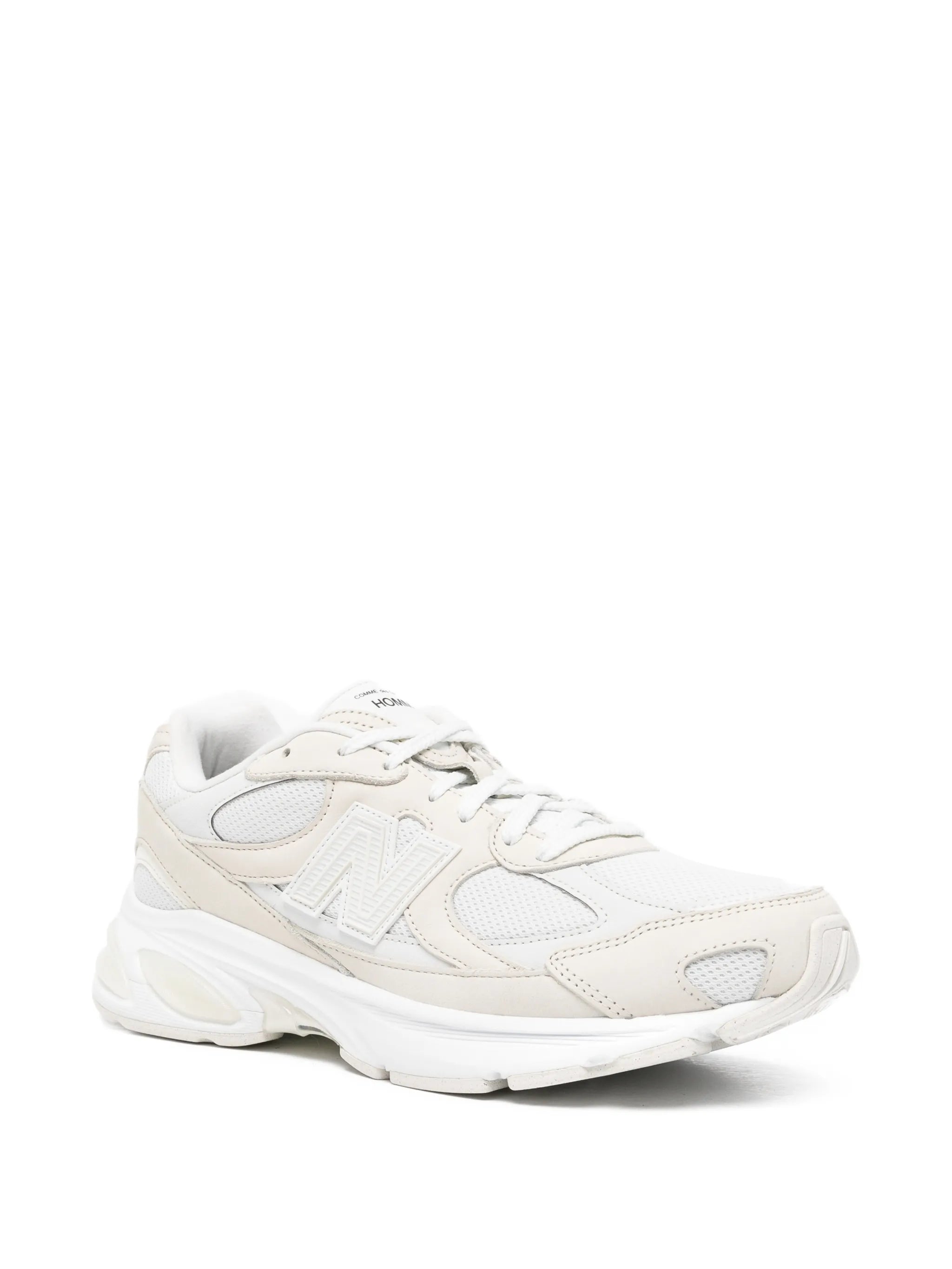 panelled lace-up sneakers