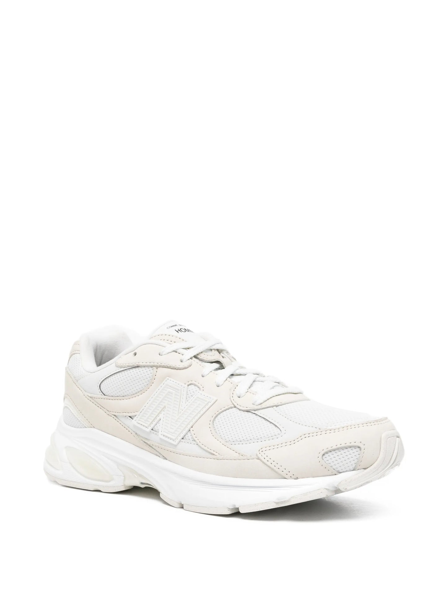panelled lace-up sneakers