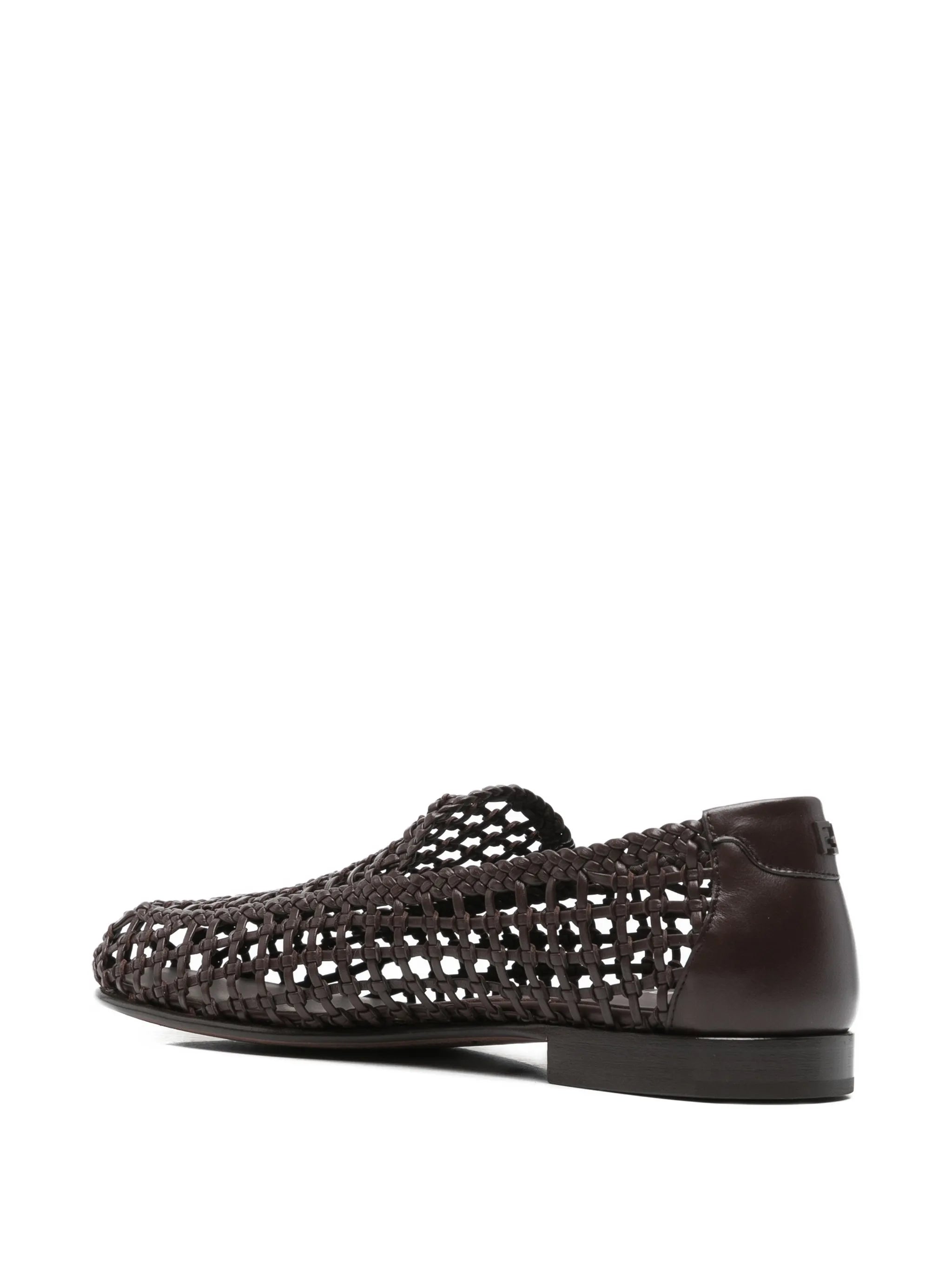 braided leather loafers