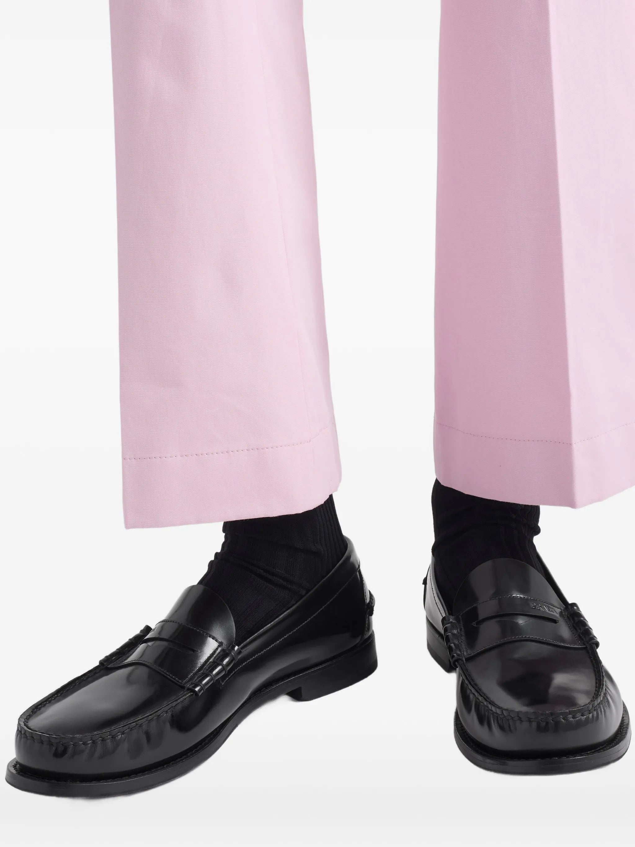 brushed-leather loafers