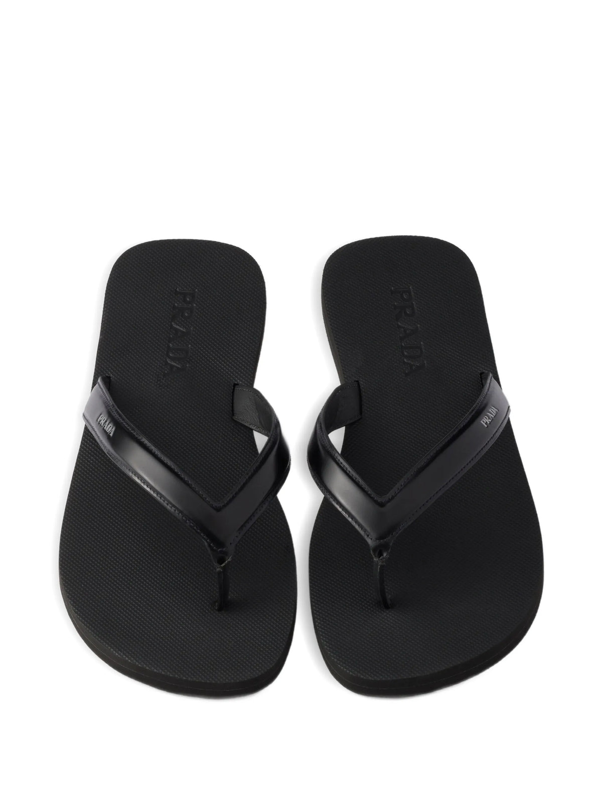 logo-print leather sandals