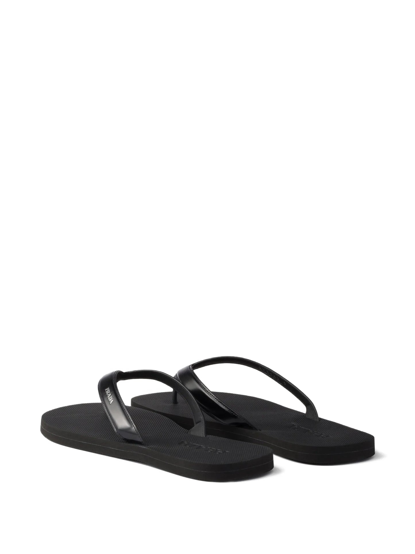 logo-print leather sandals