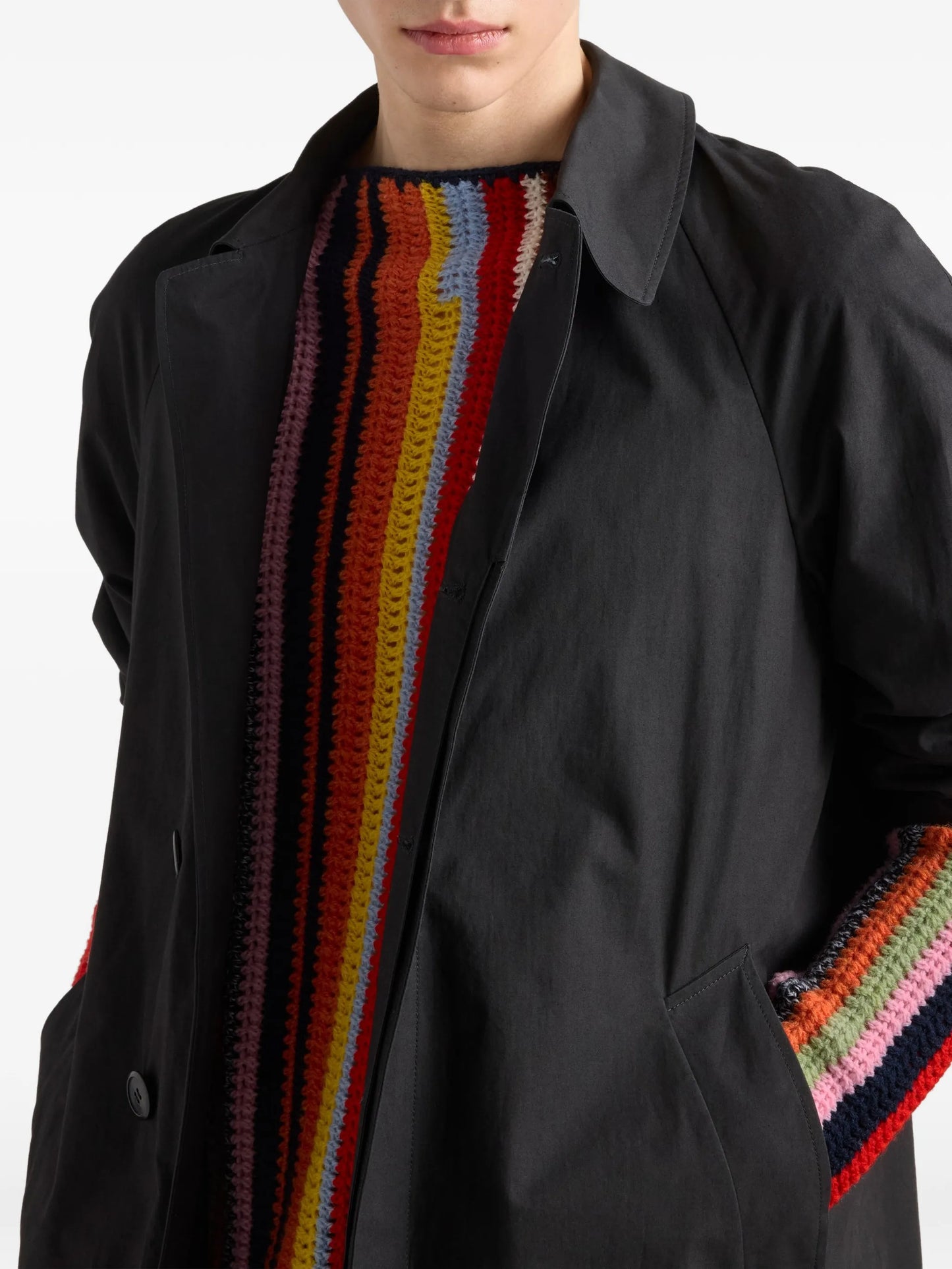 fringed boat-neck sweater