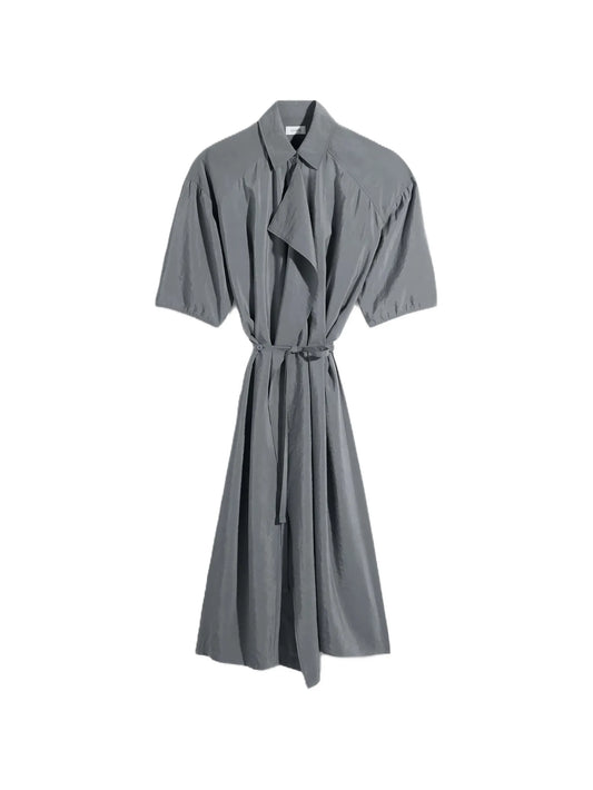 belted shirt dress