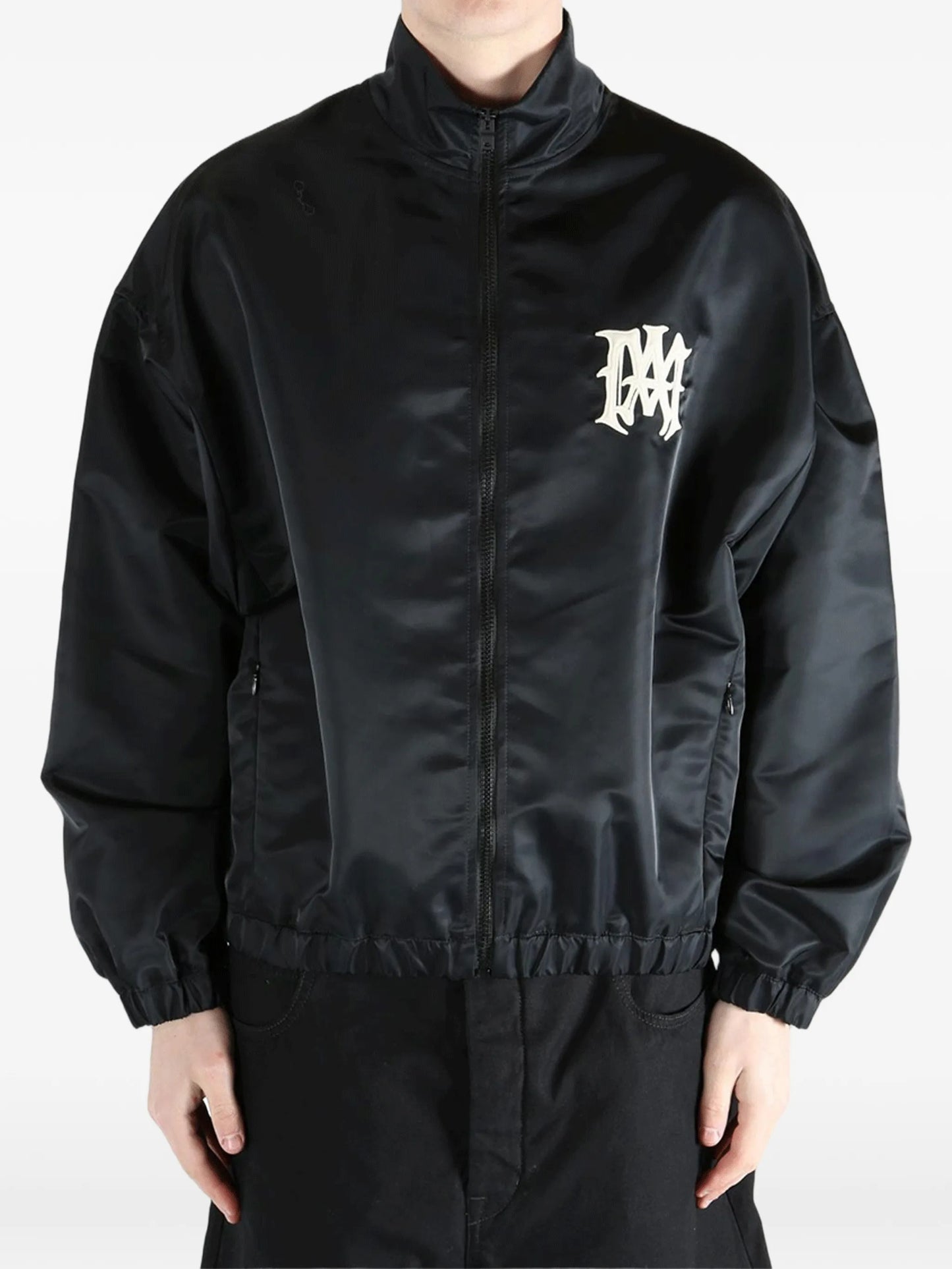 zip-fastening logo-print jacket