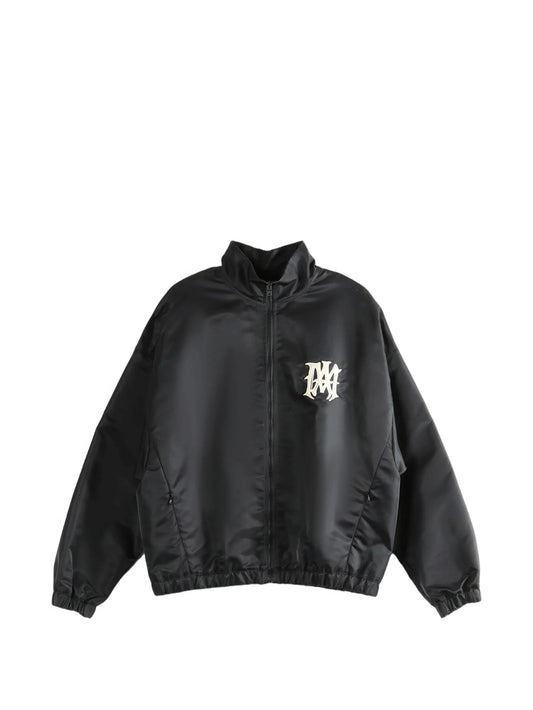 zip-fastening logo-print jacket