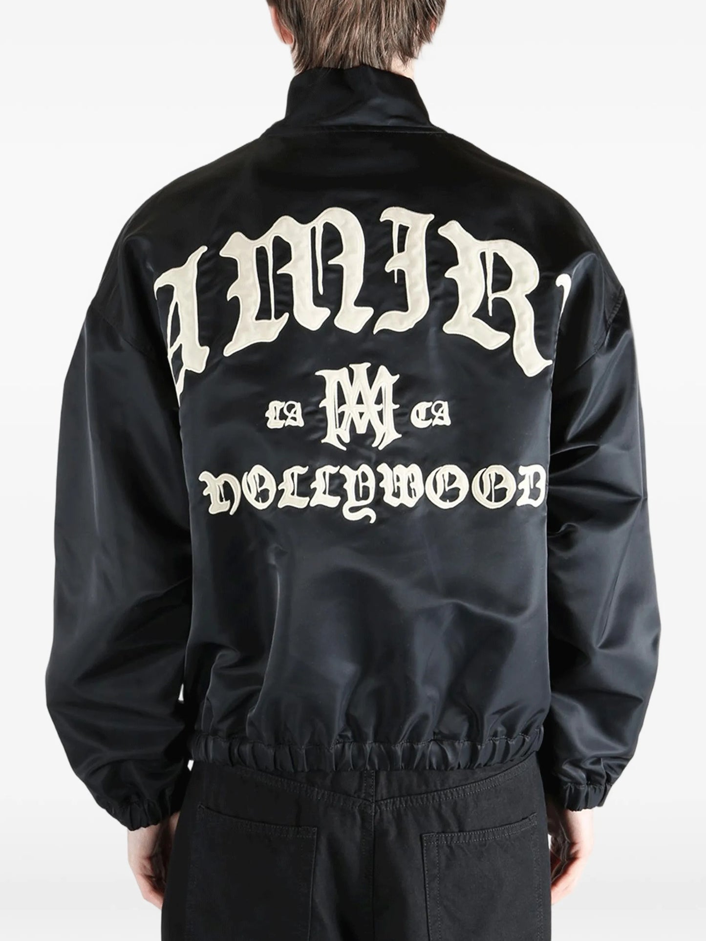 zip-fastening logo-print jacket