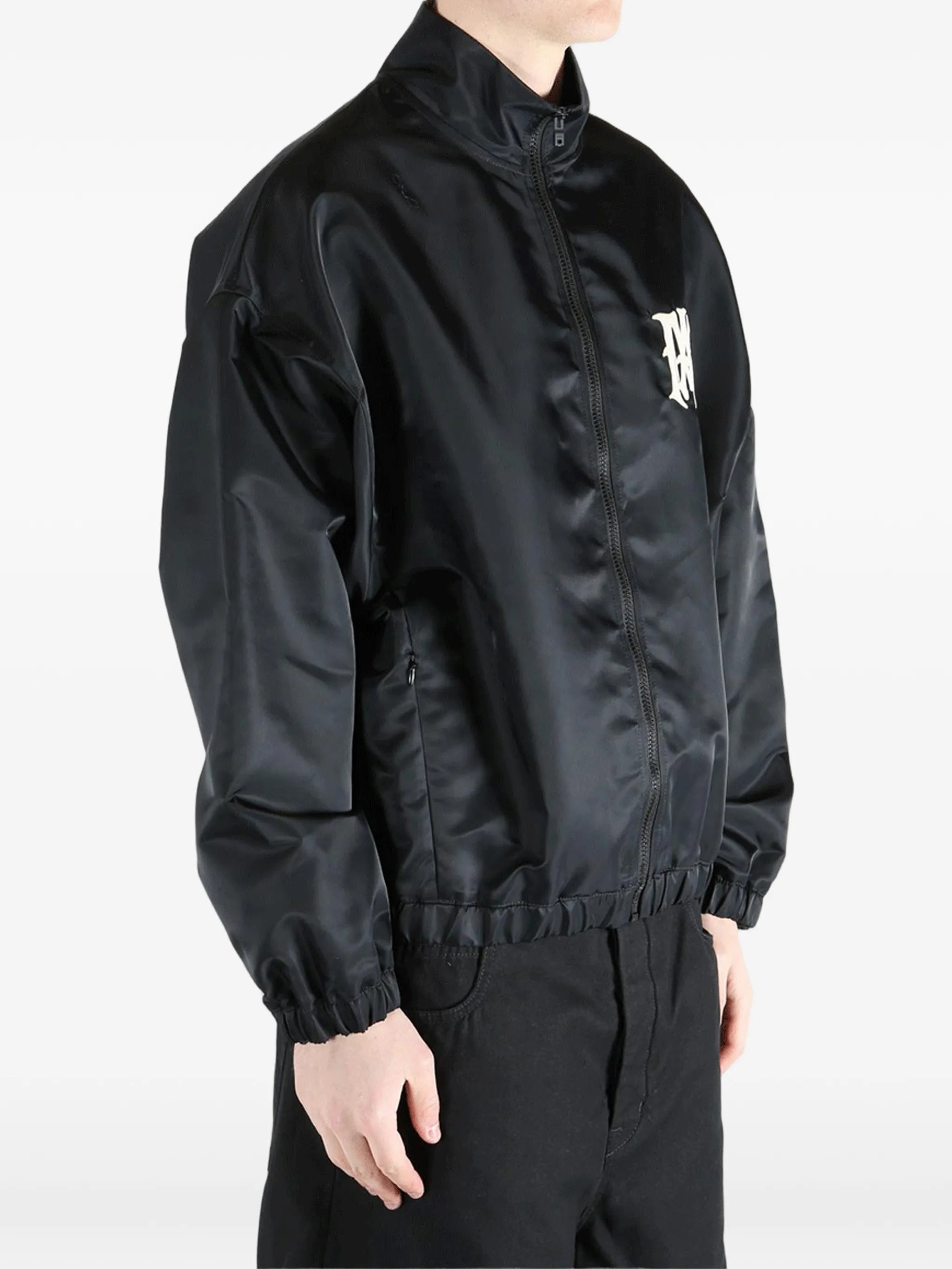 zip-fastening logo-print jacket