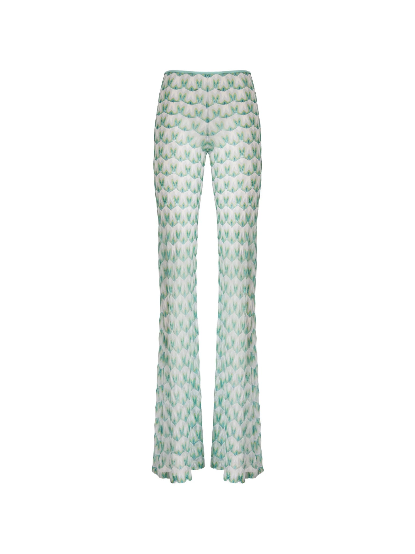 abstract-print beach trousers
