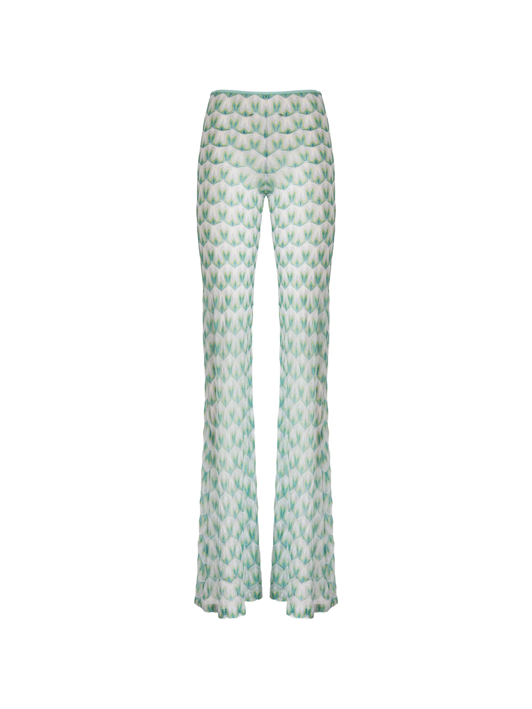 abstract-print beach trousers