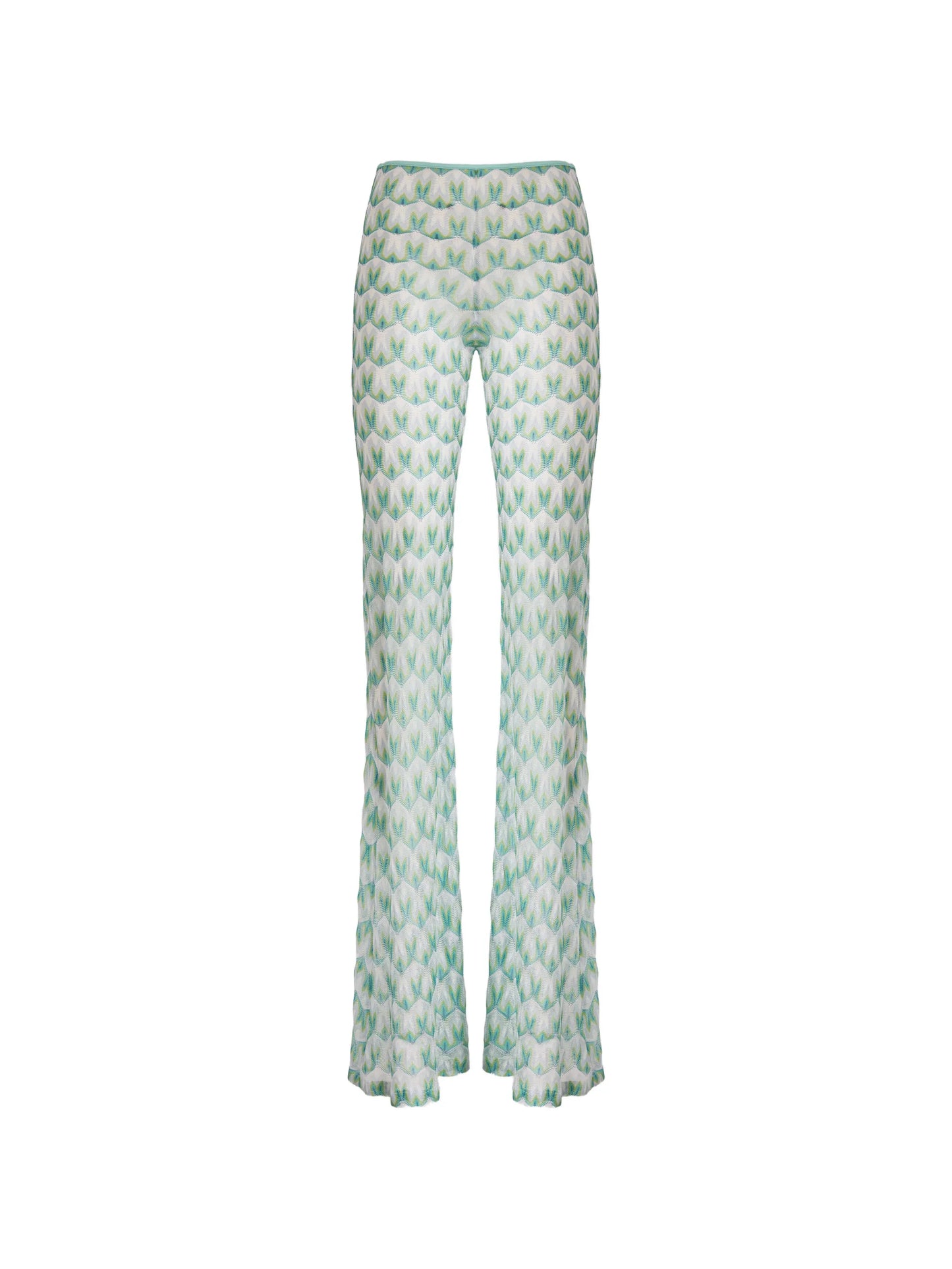 abstract-print beach trousers