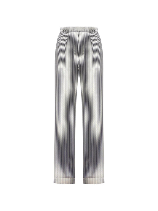 striped silk pyjama trousers