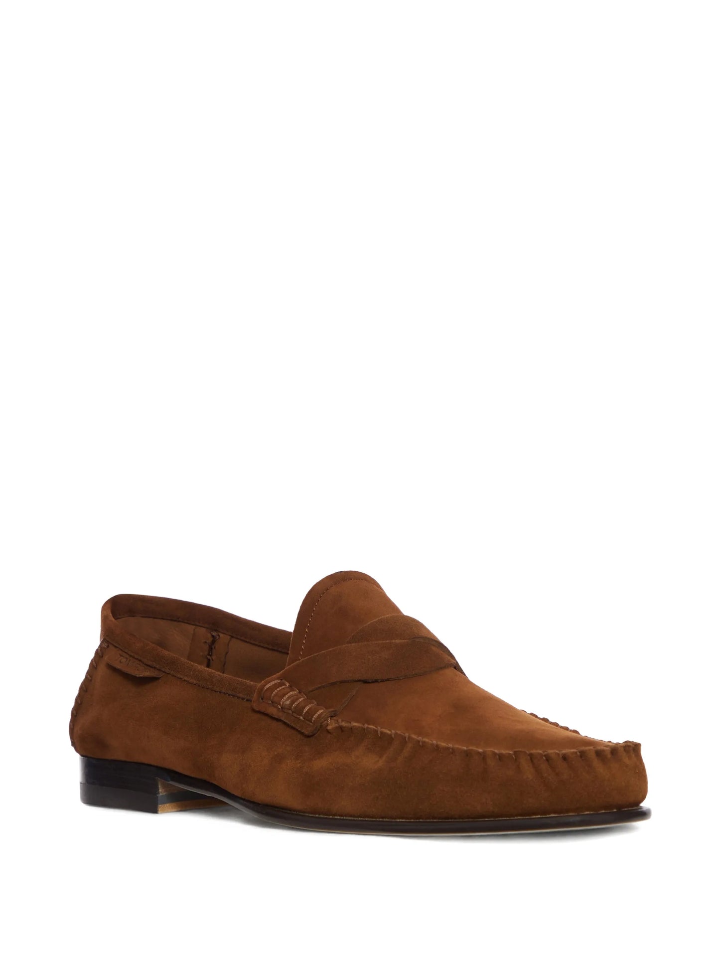penny-detail leather loafers