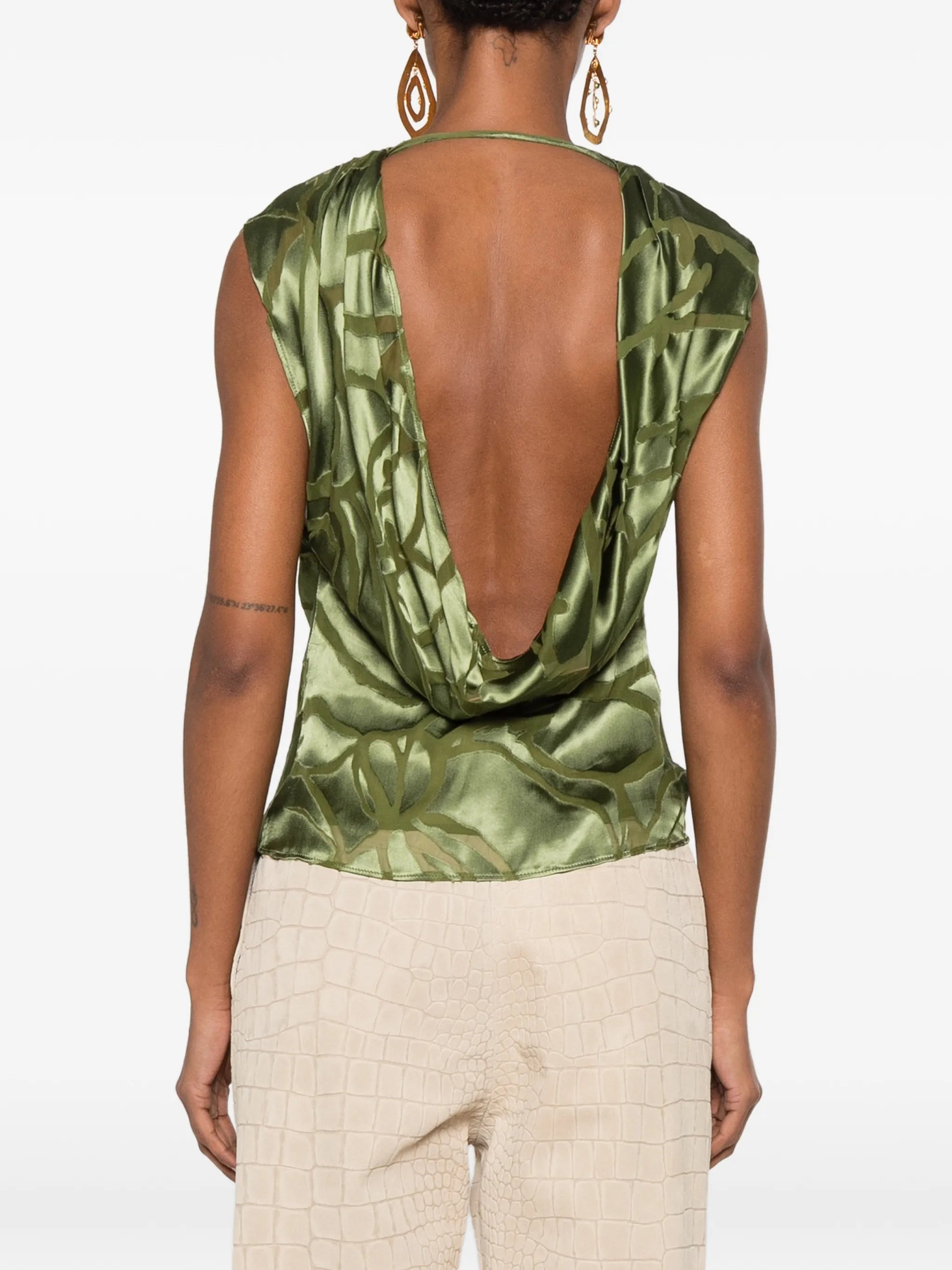 Monette cowl-neck top