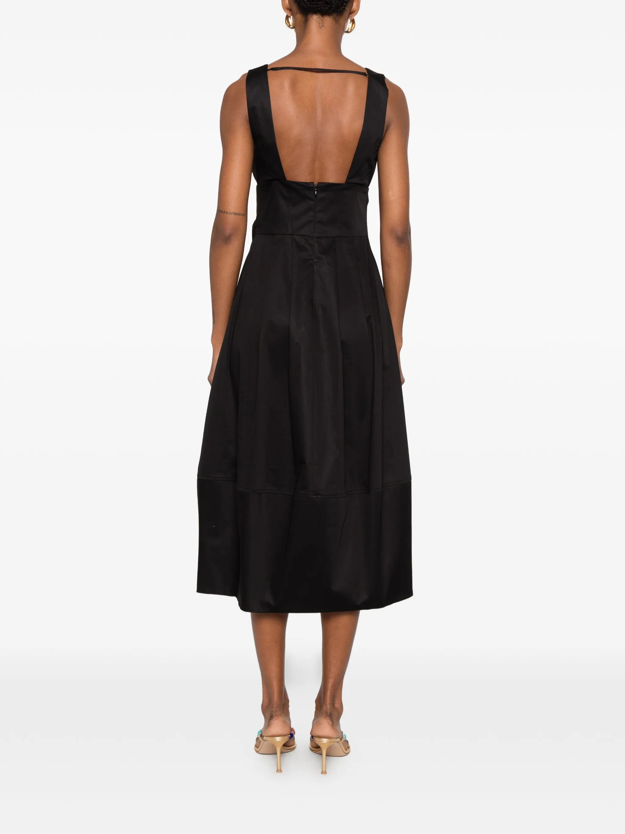 Ebisu ring-detail midi dress
