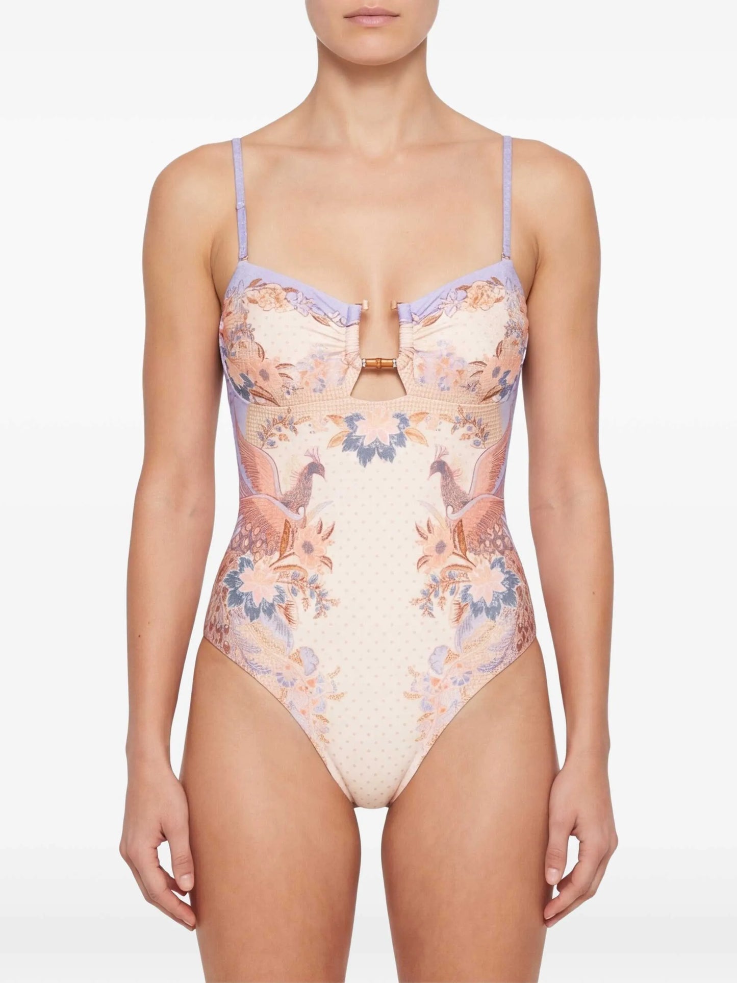 Indra bamboo-trim swimsuit