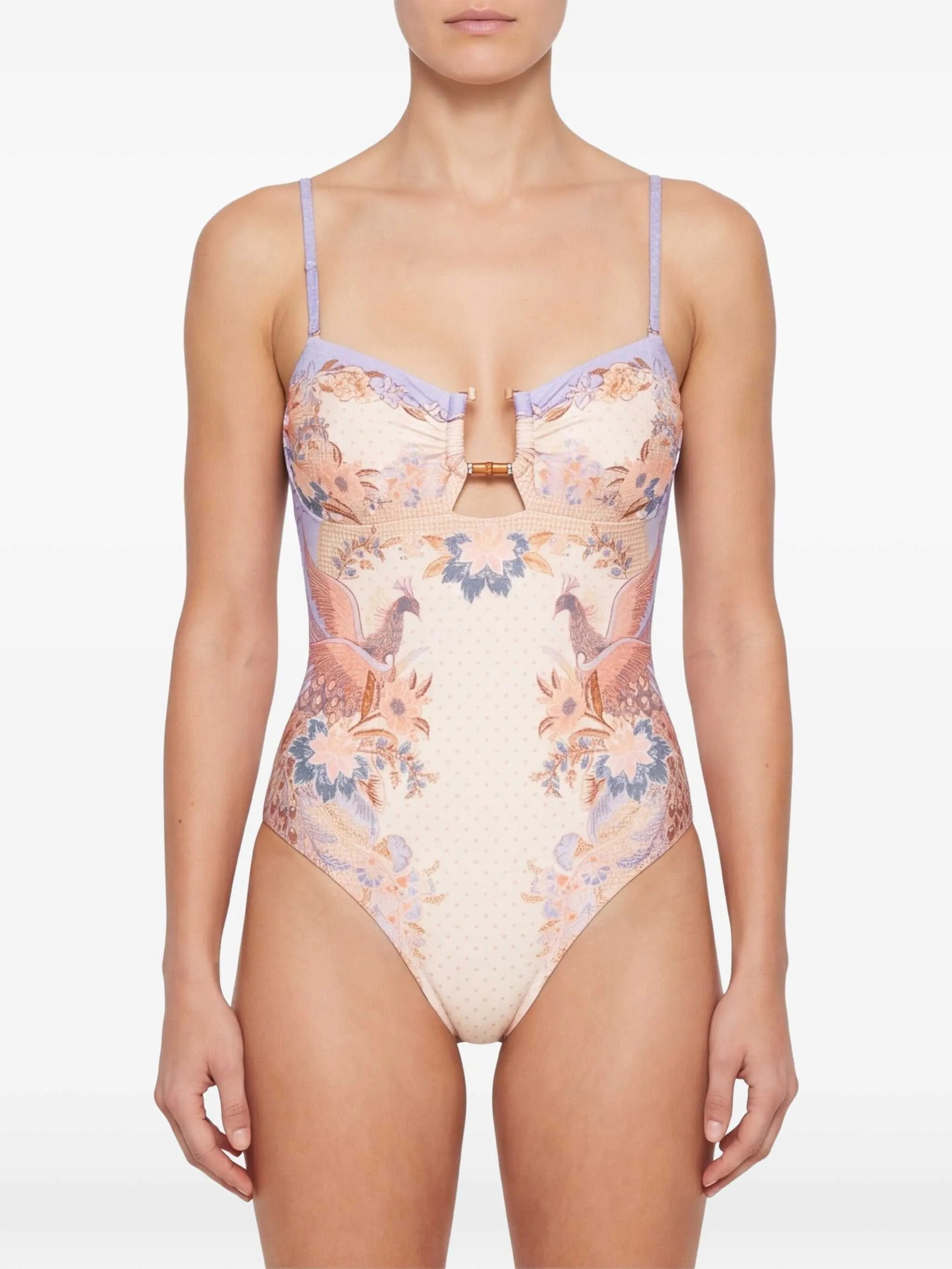 Indra bamboo trim 1PC swimsuit