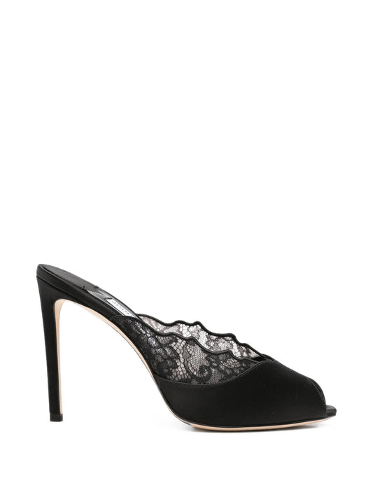 Brigitte lace peep-toe sandals