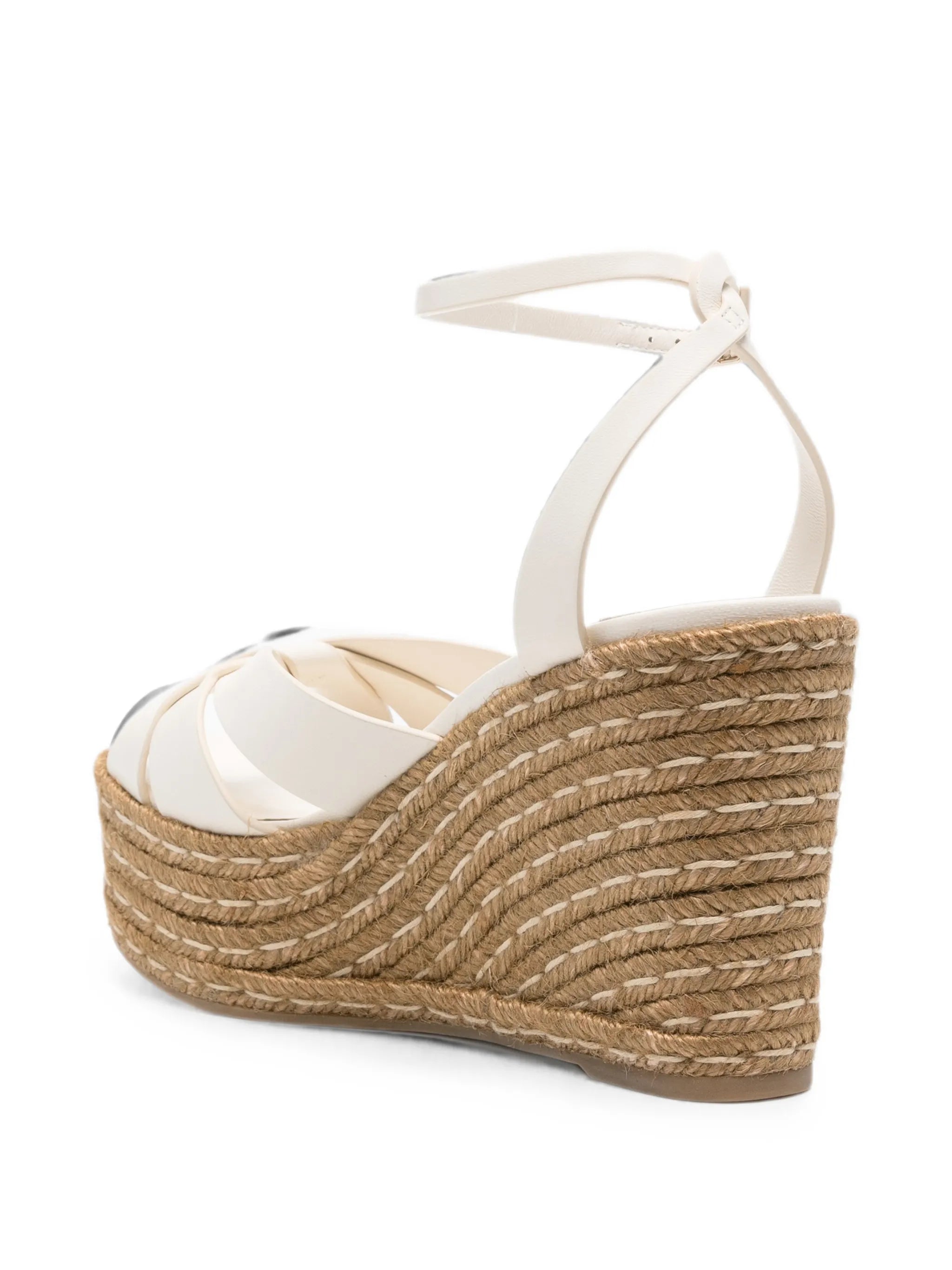 Korra leather wedge espadrilles