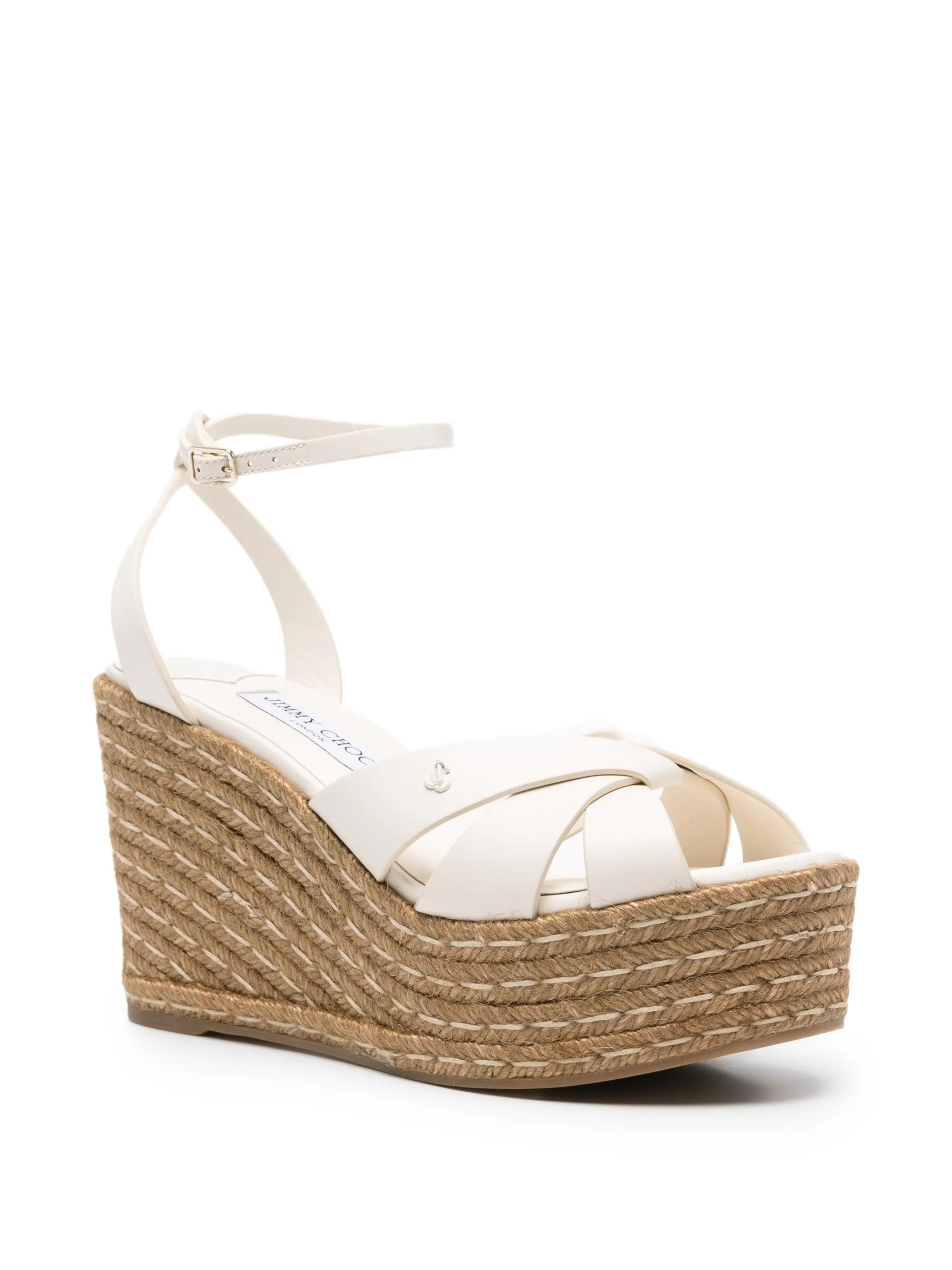 Korra leather wedge espadrilles