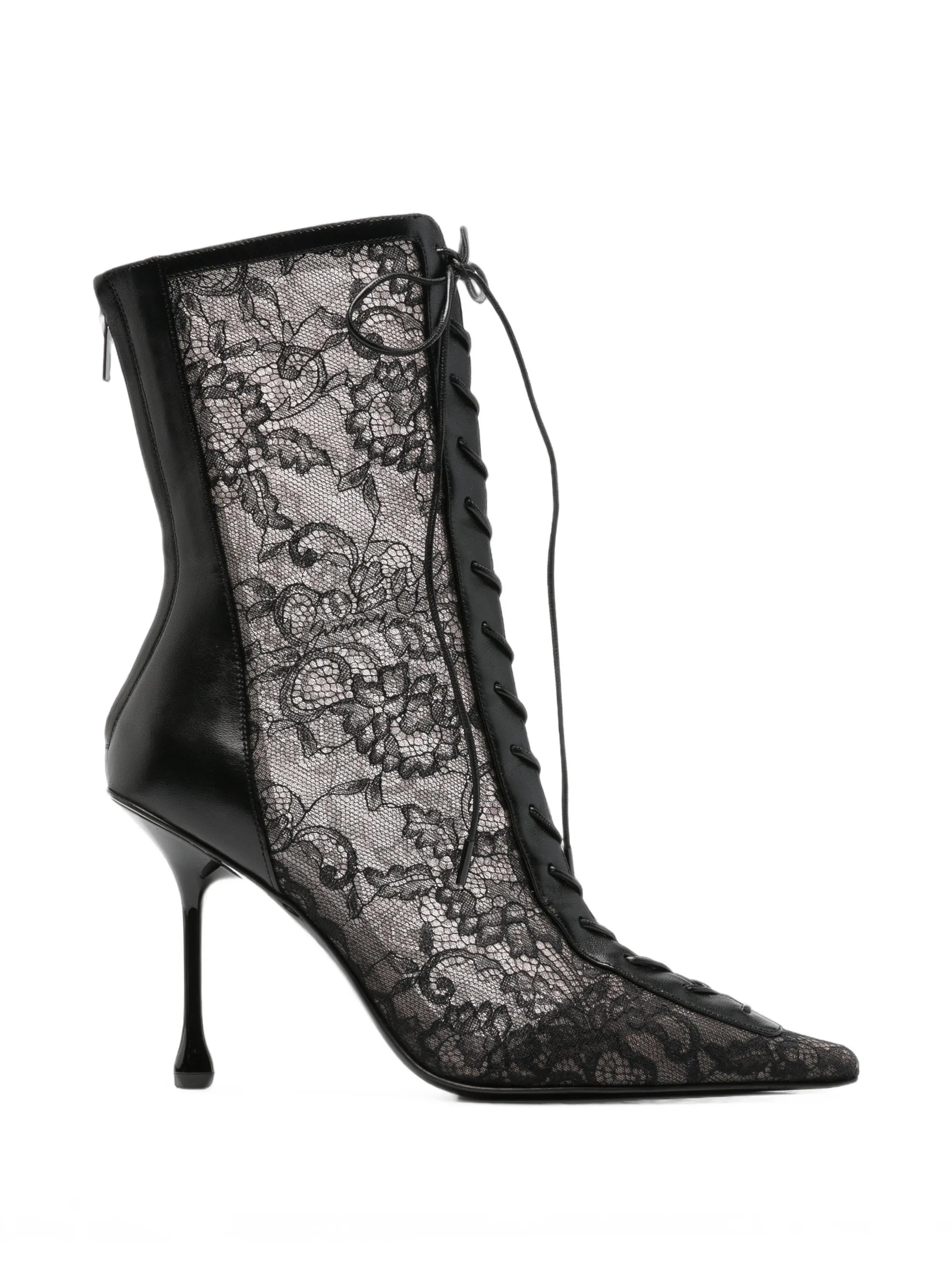 Scarlett lace-up heeled boots
