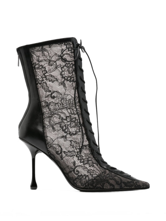 Scarlett lace-up heeled boots